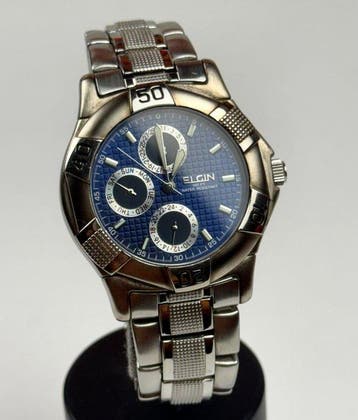 Elgin Watch Company - Blue Waffle Dial “Vintage Modele” -