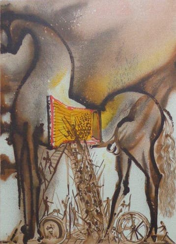 Salvador Dali (1904-1989) - Cheval de Troie, Antiquités & Art