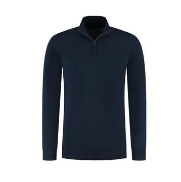 2dekans | Boston Brothers - Half Zip Pullover - Navy - Maat, Ophalen of Verzenden