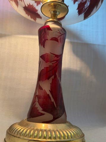 Lampe de table - verre multicouche - Lampe à champignon