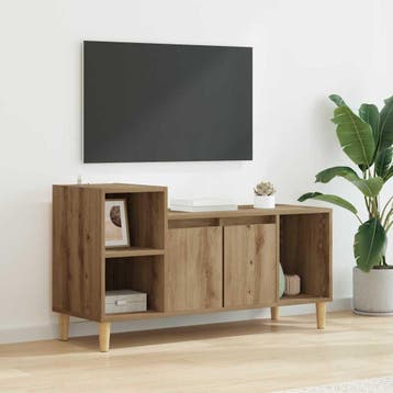 vidaXL TV Kast 100 x 35 x 55 cm Artisan Eiken Bewerkt hout, Verzenden, Nieuw