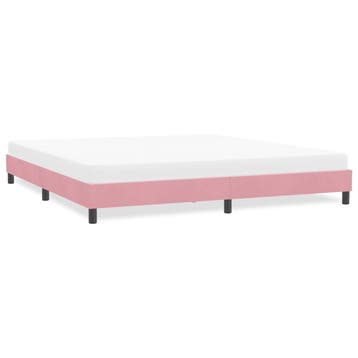 vidaXL Bedframe zonder matras 180x210 cm fluweel roze, Huis en Inrichting, Slaapkamer | Bedden, Verzenden, Nieuw