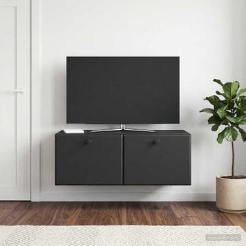 vidaXL Wandmontage TV-kast 78,5 x 41 x 30 cm Zwart Bewerkt, Verzenden, Nieuw