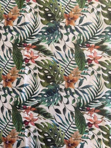San Leucio top quality - tissu exclusif avec des palmiers et