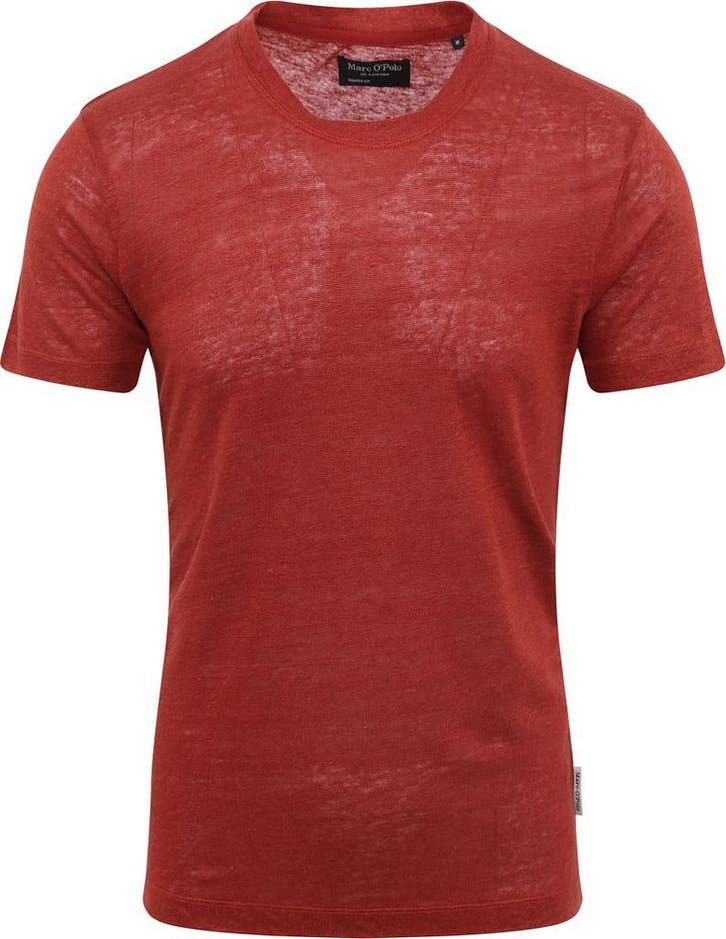 Marc OPolo T-Shirt Linnen Rood maat Maat 52/54 (L) Heren, Vêtements | Hommes, T-shirts, Envoi