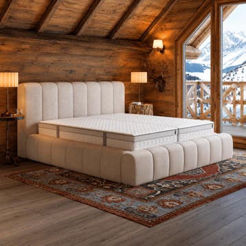 Arctic Living Freya Gestoffeerd Opbergbed - 200 x 200, Nieuw