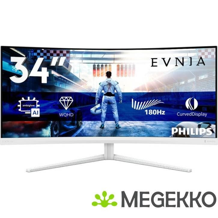 Philips Evnia 34M2C5501A 34  Wide Quad HD 180Hz Curved VA, Computers en Software, Overige Computers en Software, Nieuw, Verzenden
