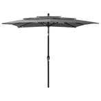 vidaXL Parasol 3-laags met aluminium paal 2,5x2,5 m, Verzenden, Nieuw