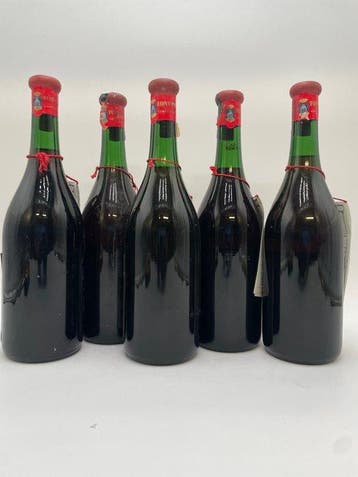 1961 Fontanafredda - Barolo - 5 Flessen (0.72L), Nieuw