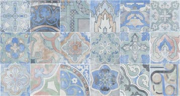Aquamarine 22.3x22.3 Decor / Design Tegel ( Keramisch ) /, Doe-het-zelf en Bouw, Tegels, Ophalen of Verzenden, Nieuw