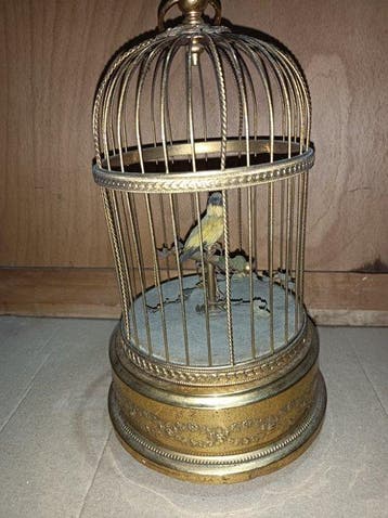 Reuge - Automaton van een vogel in vogelkastje - Zwitserland
