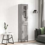 vidaXL Hoge kast 34,5x34x180 cm bewerkt hout grijs sonoma, Verzenden, Nieuw