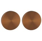 Set van twee blinde plaatjes ø52x6mm Permafix PVD brons, Nieuw