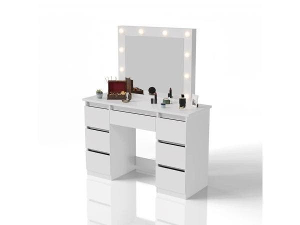 Veiling - Kaptafel / Schminktafel Talea - Incl. Spiegel en L, Maison & Meubles, Tables | Coiffeuses