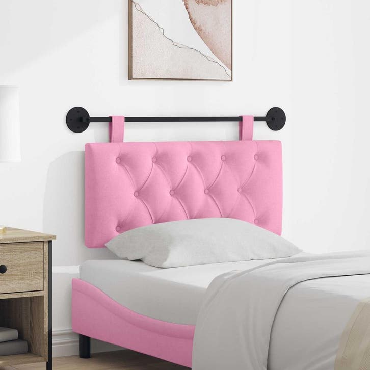 vidaXL Hangend hoofdbord Roze Stof, Huis en Inrichting, Slaapkamer | Bedden, Nieuw, Verzenden