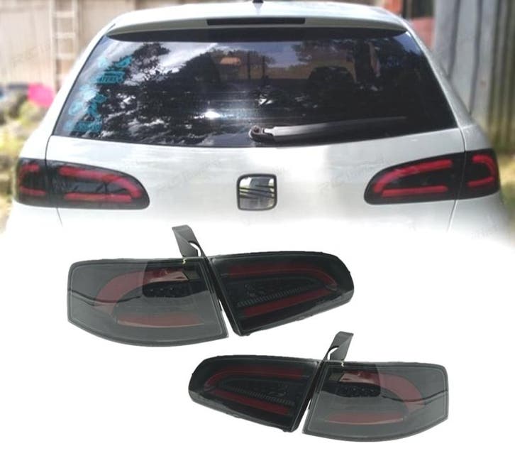 FEUX ARRIÈRE SEAT IBIZA 6L 02-08 CARDNA LIGHTBAR FOND NOIR, Auto-onderdelen, Verlichting, Verzenden