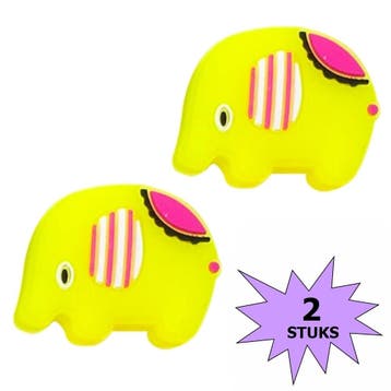 Fako Bijoux - Tennisdemper - Olifant - Geel - 2 Stuks, Verzenden, Nieuw