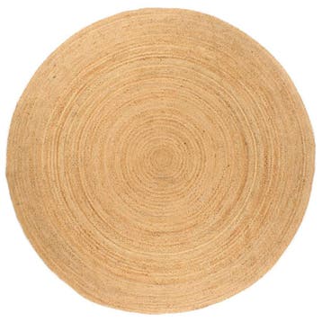 vidaXL Tapijt rond 210 cm gevlochten jute, Verzenden, Nieuw