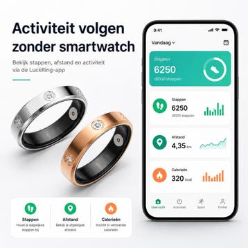 DrPhone RingSense Elegance Slimme Ring - Smart Ring - IP68 -, Verzenden, Nieuw