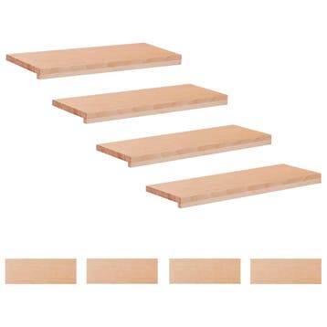 vidaXL Trapmatten 8 st Naturel 80 x 30 x 2 cm Massief, Bricolage & Construction, Échelles & Escaliers, Verzenden