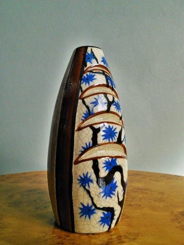 Auguste Mouzin et Cie (AMC) - Vase - Art déco Japonisme avec