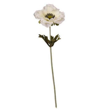 Anemoon Witte Zijdenbloem 37 cm per stuk, Nieuw