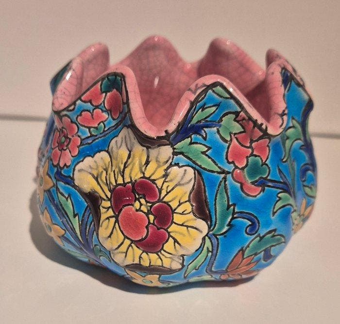 Émaux de Longwy - Vaas - Keramiek - Art deco vaas, Antiquités & Art, Antiquités | Verre & Cristal