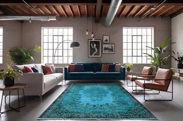 Blauwe vintage - Vloerkleed - 290 cm - 180 cm -