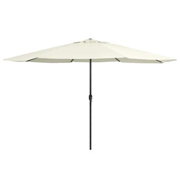 vidaXL Parasol met metalen paal 390 cm zandwit, Verzenden, Nieuw