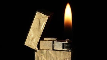 Dunill - Silk Moire Pattern Rollagas Lighter - Zonder, Nieuw