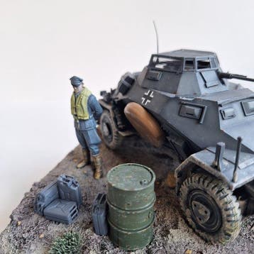 Tamiya - Diorama Sd.Kfz.222 Diorama WWII, Nieuw