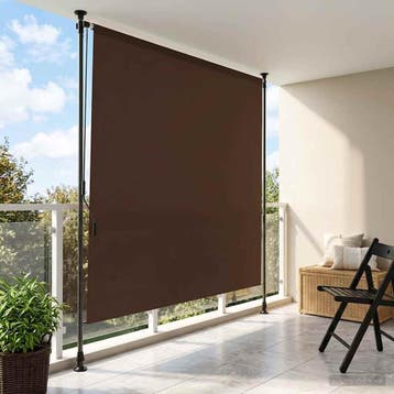 vidaXL Buitenzonwering Rolgordijn Bruin 150 x 270 cm, Verzenden, Nieuw