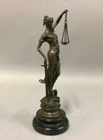 sculptuur, Lady of Justice - 24 cm - Brons, Antiek en Kunst