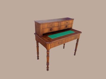 Schrijftafel - Walnoot - Walnut Bureau à Gradin, Antiek en Kunst
