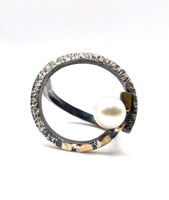 Sans prix de réserve - Bague - 18 carats Argent, Or jaune, Handtassen en Accessoires, Ringen