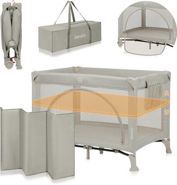 Lionelo Laura - Compact 3 in 1 Campingbedje, Box & Babybe..., Kinderen en Baby's, Verzenden, Nieuw