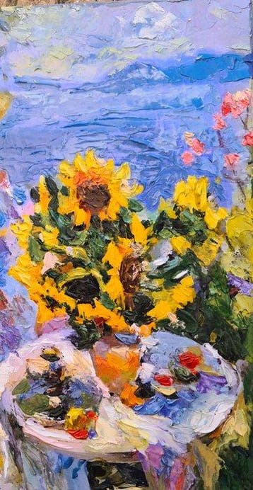 Bartolo Gentiluomo (1973) - The sunflowers, Antiek en Kunst
