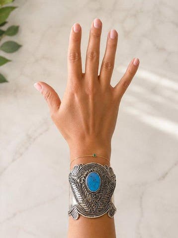 Turquoise - Zilver - Armband - Armband