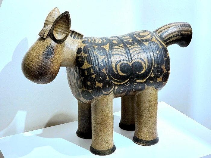 Gustavsberg - Lisa Larson - sculptuur, Mulåsna - 60 cm -, Antiek en Kunst, Antiek | Glaswerk en Kristal