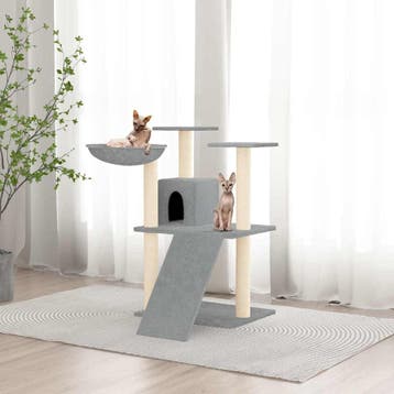 vidaXL Kattenmeubel met sisal krabpalen 83 cm lichtgrijs, Verzenden