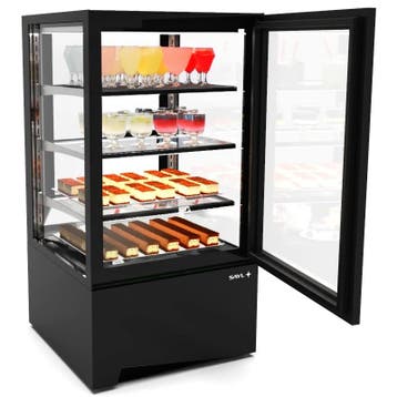 Koelvitrine | INTEGRA | Zwart | +2°C/+6°C | Geforceerd | 4, Verzenden, Nieuw in verpakking