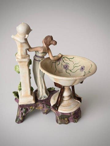 Beeldje - Art Nouveau (Jugendstil) figural porcelain -
