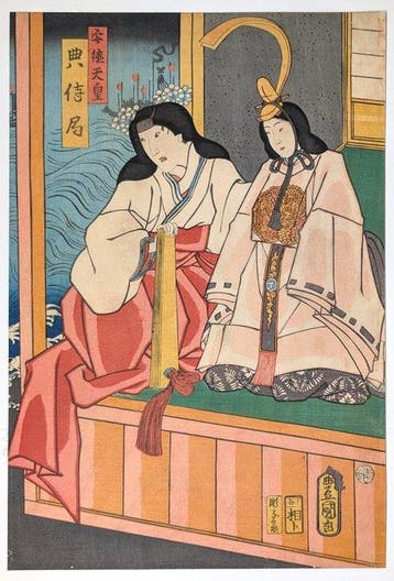 KUNISADA • YOSHITSUNE SENBON ZAKURA • Japanse houtsnede •