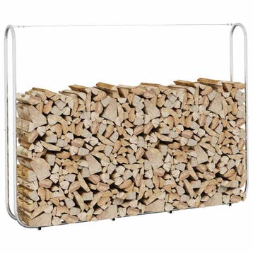 vidaXL Haardhoutrek 200x25x150 cm gegalvaniseerd staal, Verzenden