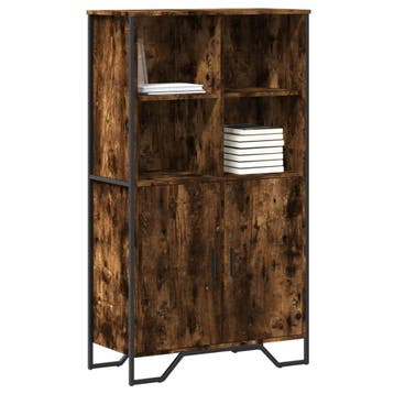 vidaXL Hoge kast 79,5x35,5x137,5 cm bewerkt hout gerookt, Verzenden, Nieuw