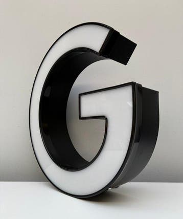 Letter G” - Lichtbak - Kunststof, Aluminium