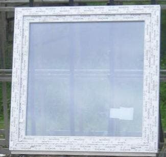 pvc raam , chassis ,venster , kozijn 117 x 115 wit, Ophalen of Verzenden, Raamkozijn