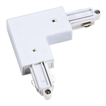 SLV 1-Fase-Rail hoekverbinder opbouw wit, aarde binnen, Verzenden, Nieuw, Metaal