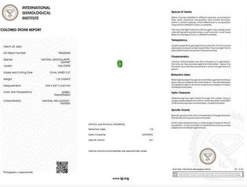Sans prix de réserve - 1 pcs Vert Tsavorite - 1.33 ct -, Handtassen en Accessoires, Edelstenen, Nieuw