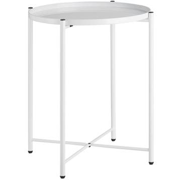 tectake Bijzettafel Chester 45,5x45,5x53cm - wit, Verzenden